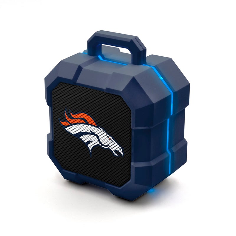 SOAR NFL Shockbox LED Wireless Bluetooth Speaker, Denver Broncos - Image 1